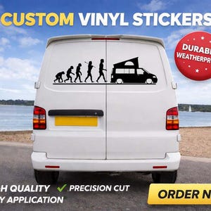 Evolution of Man and Van Vinyl Sticker