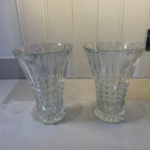 Jarrón de cristal francés vintage