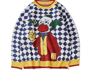 Unique Lovers Fashion Clown Knitted 
