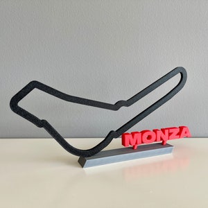 Monza Race Track Sculpture | F1 2025 Free Standing Circuit | Racing Decor | Formula 1 Track Art | Racing Fan Gift | Monza Circuit Shelf Art