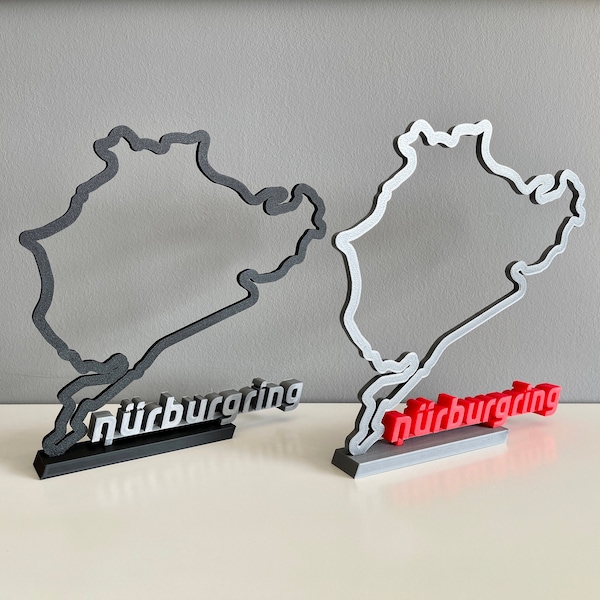 Sculpture d'art de bureau du Nürburgring | Sculpture autoportante du Nürburgring Nordschleife | Art de la piste de course | Art étagère pour circuit de course de Nürburgring