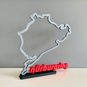 Nurburgring Desk Art Sculpture Free Standing Nürburgring Nordschleife Sculpture Race Track Art Nürburgring Race Track Shelf Art image 6