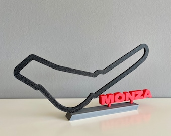 Monza Race Track Sculpture | F1 2025 Free Standing Circuit | Racing Decor | Formula 1 Track Art | Racing Fan Gift | Monza Circuit Shelf Art
