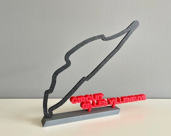 Gilles Villeneuve Race Track Sculpture | F1 2025 Free Standing Circuit | Formula 1 Track Art | Racing Decor | Formula One Racing Fan Gift