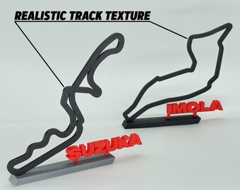 Sculptures de circuit de course F1 2023 | Circuits autoportants de Formule 1 | Illustration de bureau pour piste de Formule 1 | Figurine de circuit de course à collectionner | Art d'étagère