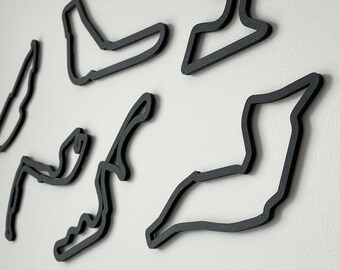 F1 2024 Race Track Wall Art Collection | All 23 Tracks Included | 3D Formula 1 Circuit Art | Formula One Wall Art | F1 Track Figurines