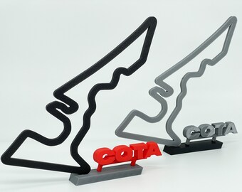 COTA Race Track Sculpture | F1 2024 Freestanding Circuit | Formula 1 Track Desk Art | Circuit of the Americas | United States GP | Shelf Art