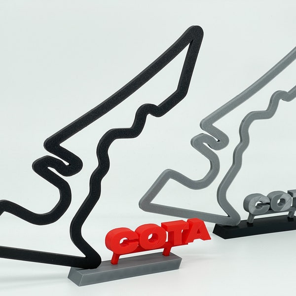 COTA Race Track Sculpture | F1 2022 Freestanding Circuit | Formula 1 Track Desk Art | Circuit of the Americas | United States GP | Shelf Art