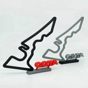 COTA-racebaansculptuur | F1 2025 vrijstaand circuit | Formule 1-racedecor | Circuit of the Americas | Cadeau Formule 1-racefan
