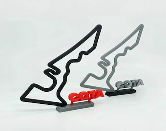 Escultura da pista de corrida COTA | Circuito autônomo de F1 2025 | Decoração de corrida de Fórmula 1 | Circuito das Américas | Presente para fãs de corrida de Fórmula 1