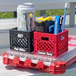 Spersonalizowana organizacja Milwaukee PACKOUT | Przechowywanie narzędzi Mini skrzynka na mleko | Prezent dla elektryka, wykonawcy, mechanika, na dzień ojca, majsterkowicza