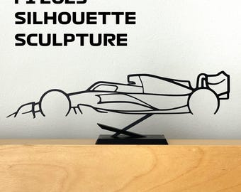 2025 F1 Car Silhouette Sculpture | Formula 1 Desk Art Sculpture | Formula One Decor | F1 Gift for Motorsport Fans | F1 Racing Car Figurine