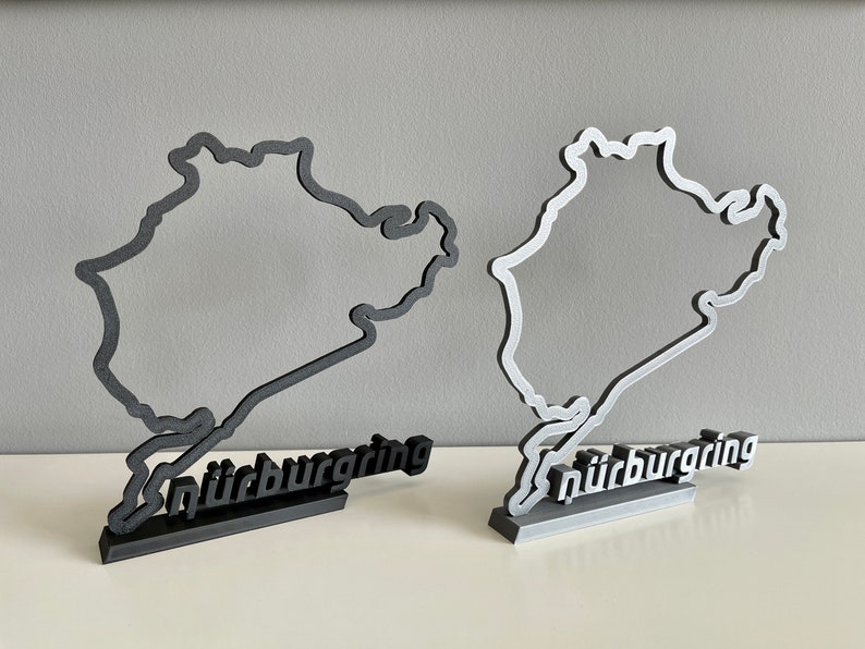 Nurburgring Desk Art | Free Standing Nürburgring Nordschleife Sculpture