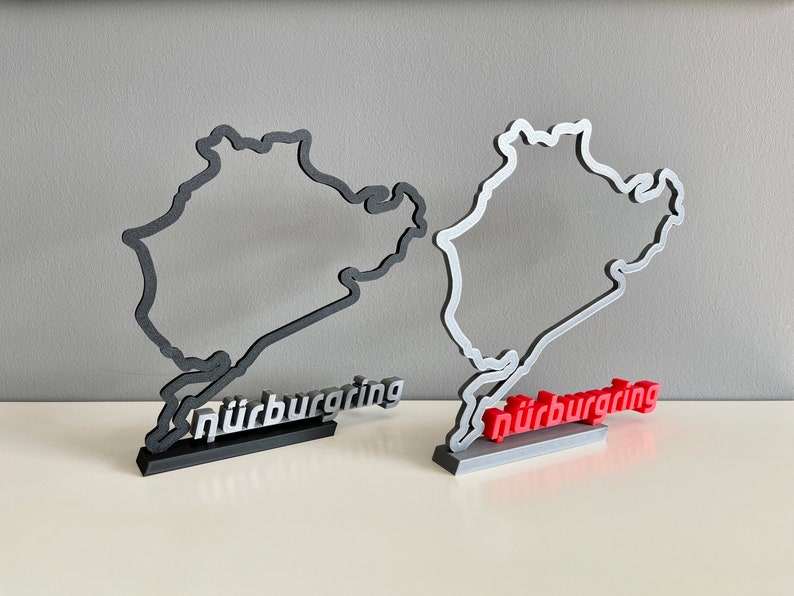 Nurburgring Desk Art Sculpture Free Standing Nürburgring Nordschleife Sculpture Race Track Art Nürburgring Race Track Shelf Art image 1