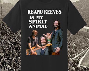 Keanu Reeves ist mein Spirit Animal Tribute black shirt handmade