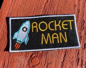 RocketMan patch Retro 70s Space