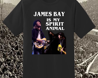James Bay is my Spirit Animal Tribute Black Shirt handmade