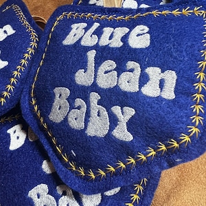Blue Jean Baby tribute patch Handmade vintage style