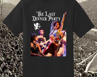 The Last Dinner Party Tribute schwarzes Shirt handgemacht