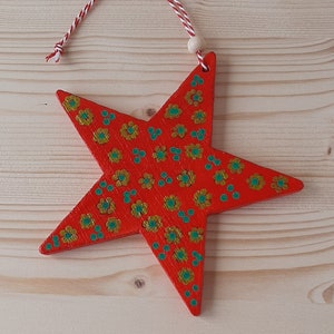 Red star ornament, Christmas ornament, Xmas decoration, Xmas ornament for home, Christmas décor, Festive decoration, Christmas decoration.