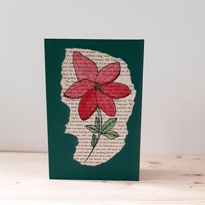 Bedankkaart, bloemenkaart voor elke gelegenheid, originele wenskaart, handgemaakte kaart, handgeschilderde kaart, blanco kaarten, bloemenwenskaart.