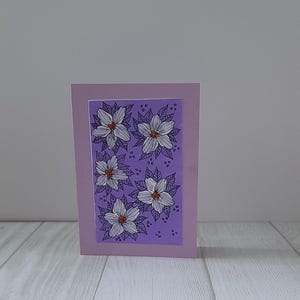 Blumen Geburtstagskarte, Handgemalte Blumen Karte, Blumengrußkarte, Geburtstagskarte für sie, handgemachte Karte, Karte zum Geburtstag, Karte für sie.