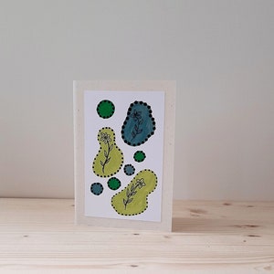 Carte verte, Carte faite main, Carte fleurie, Carte de style moderne, Carte pour maman, Carte pour professeur, Carte de remerciement, Cartes faites main, Cartes d'anniversaire.