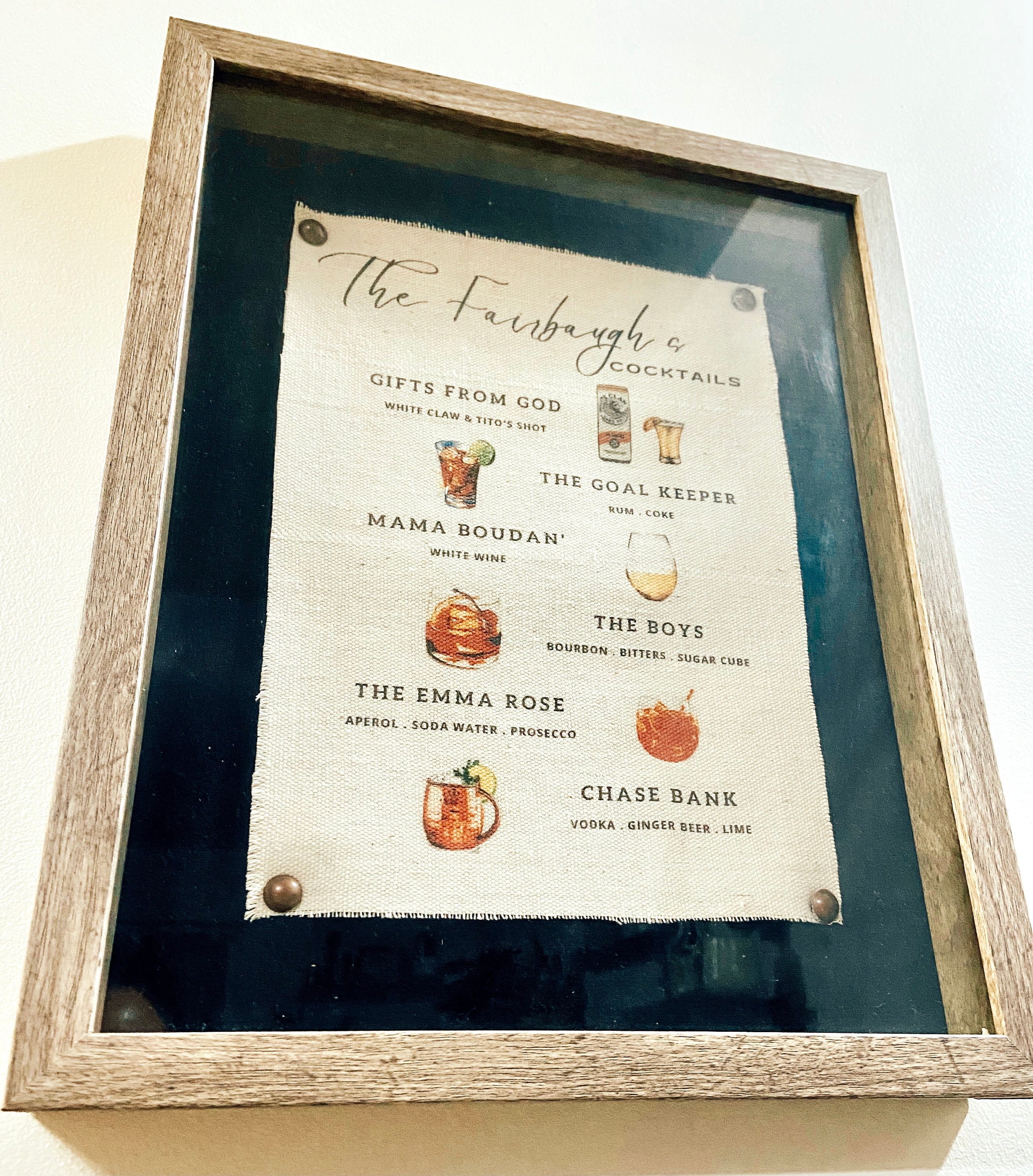 Laminated Bar Menus Signature Drinks Design Personalized Drinks Menu