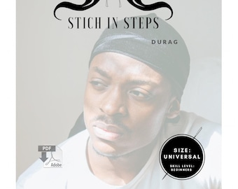 Unisex durag / Bonnet / Bandana  (digital download with full instructions)
