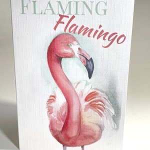 Aquarel Mooie Roze Flamingo Lege Wenskaart - Gift Card - Verjaardagskaart