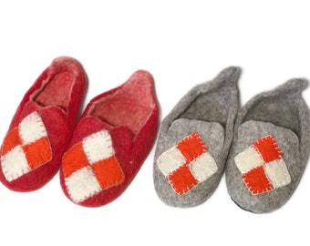 Handmade Kids 100% Pure Felt Slippers