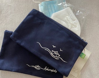 Maritimes Täschchen/Tasche/Kleinkram Ankerplatz Papierschiffchen