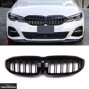 For BMW G20 G21 Dual Slat Glossy Black Front Grilles