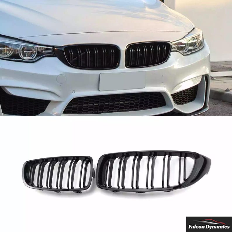 BMW F32 F33 F36 F80 F82 Dual Slat Glossy Black Kidney Grille - Etsy