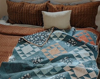 Mountain Dweller Quilt Pattern - PDF Pattern - advanced beginner friendly - fat quarter quilt pattern