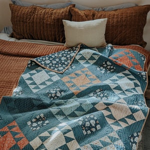 Mountain Dweller Quilt Pattern - PDF Pattern - advanced beginner friendly - fat quarter quilt pattern