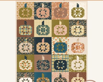 Pumpkin Glow Quilt Pattern: Fat Quarter Friendly (PDF Pattern)