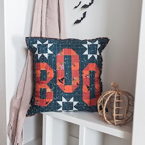 BOO Mini Quilt Pattern: Beginner Halloween Quilt (PDF)
