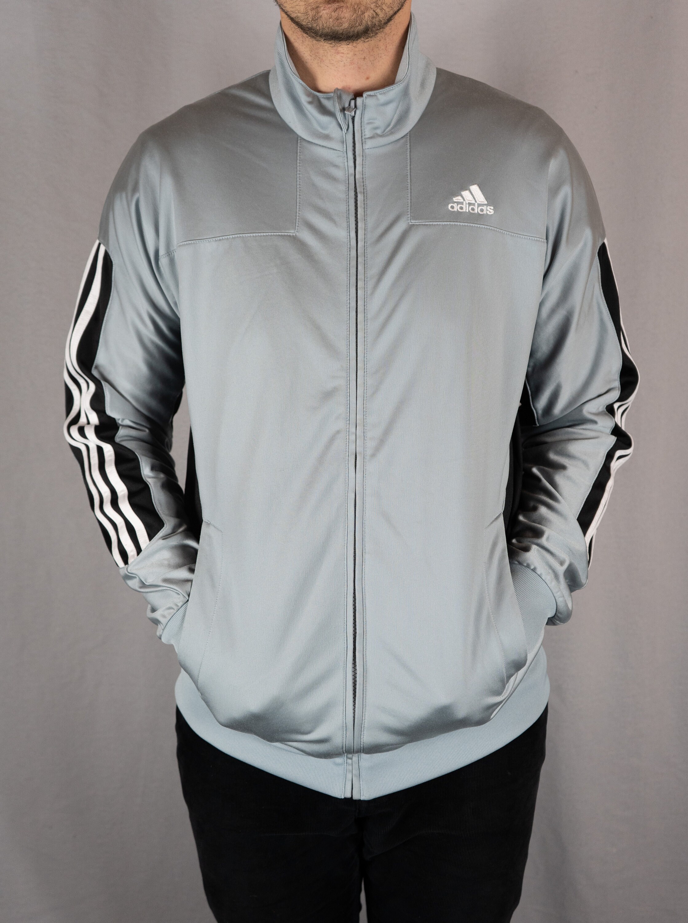 Adidas Grey Jacket - Etsy