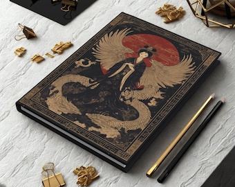 Cuaderno de arte chino, diario para mujer china, elegante regalo para amantes de China.