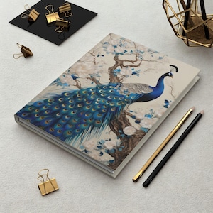 Peacock notebook journal Peacock lover gift
