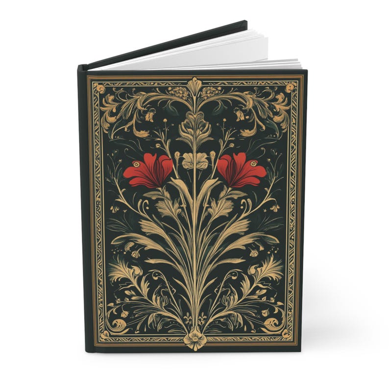 Floral Art Nouveau notebook - Vintage journal diary gift afbeelding 4