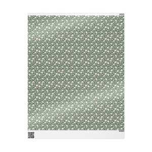 Vintage Green Floral Wrapping Paper: Victorian Botanical Gift Wrap Bild 7