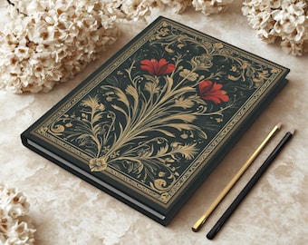Cuaderno Art Nouveau floral - Diario vintage de regalo