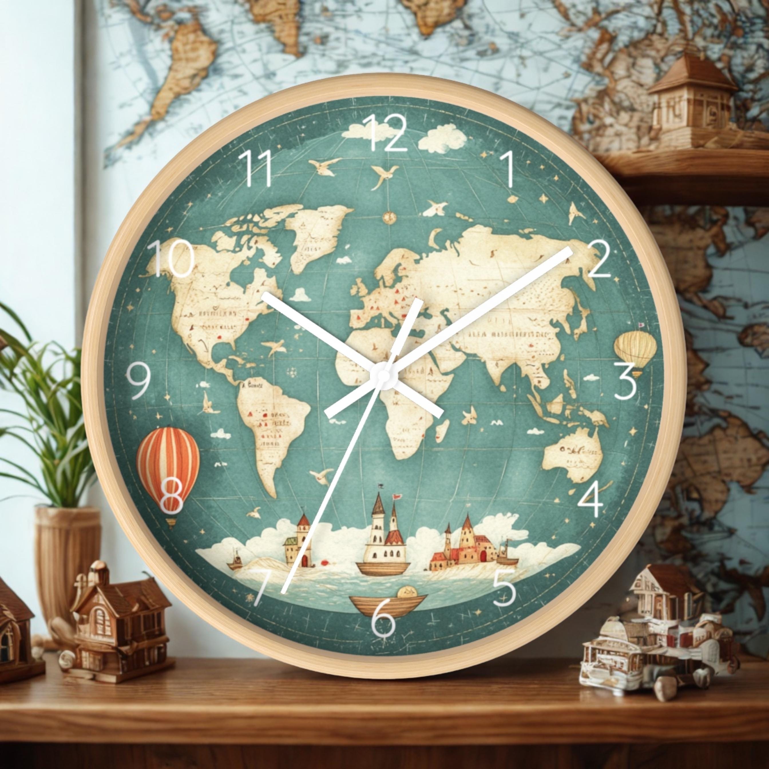 Vintage World Clock - Etsy