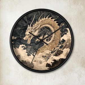Dragon wall clock Fantasy dragon wall decor