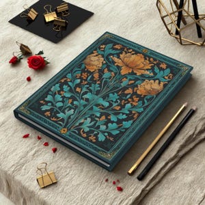 Floral Art Nouveau notebook - Vintage journal diary gift afbeelding 9