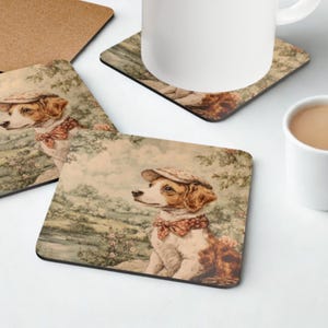 Vintage Dog Coasters - Charming Table Decor for Dog Lovers