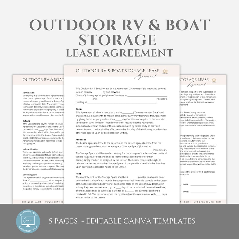 Rv Park Lease Agreement - Etsy
