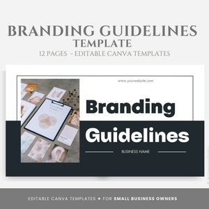 Editable Brand Guidelines Template, Branding Kit, Branding Design Guidelines Template, Brand Strategy, Style Guide Form, Business Branding